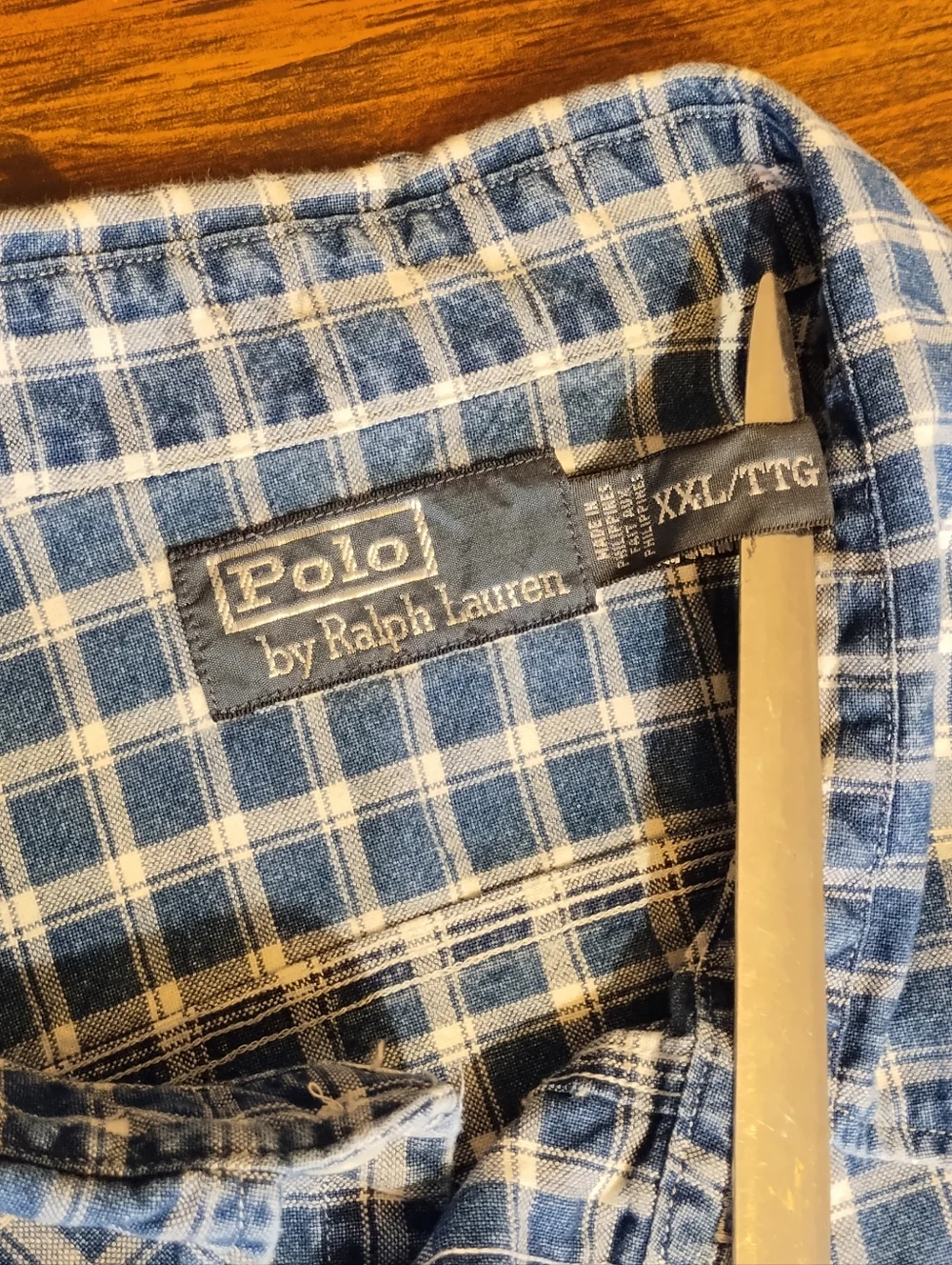 Polo By Ralph Lauren Short Sleeve Blue Check Button Front Shirt XXL / TTG
